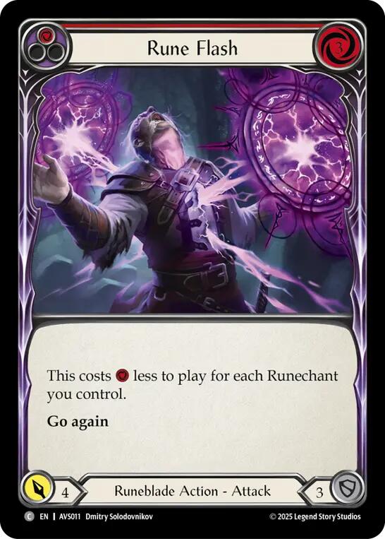 Rune Flash (Red) [AVS011] (Armory Deck: Legends Viserai) | Boutique FDB TCG