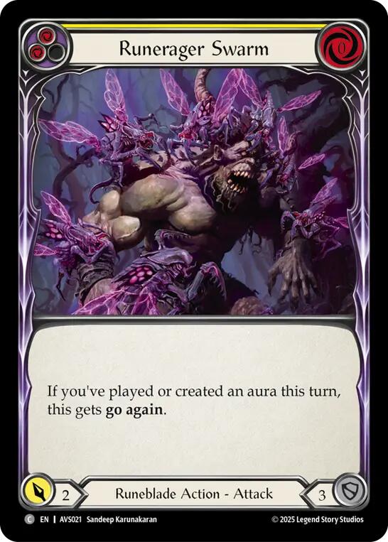 Runerager Swarm (Yellow) [AVS021] (Armory Deck: Legends Viserai) | Boutique FDB TCG
