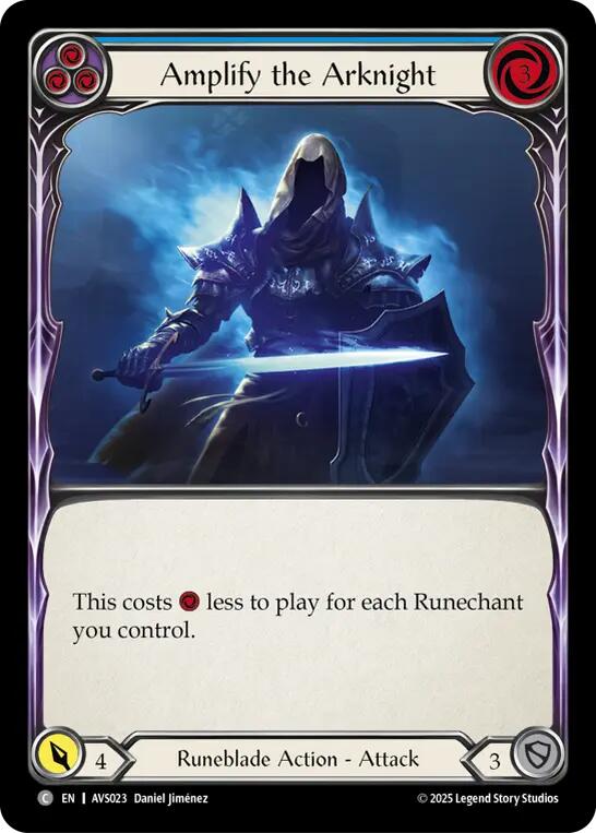 Amplify the Arknight (Blue) [AVS023] (Armory Deck: Legends Viserai) | Boutique FDB TCG