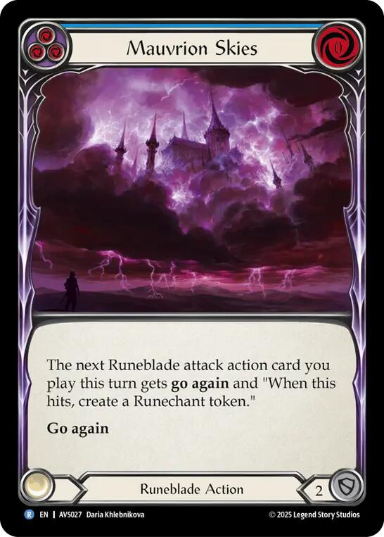 Mauvrion Skies (Blue) [AVS027] (Armory Deck: Legends Viserai) | Boutique FDB TCG