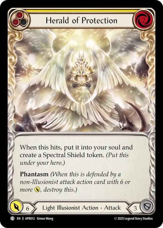 Herald of Protection (Yellow) [APR012] (Armory Deck: Legends Prism) | Boutique FDB TCG