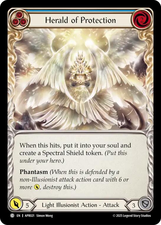 Herald of Protection (Blue) [APR021] (Armory Deck: Legends Prism) | Boutique FDB TCG