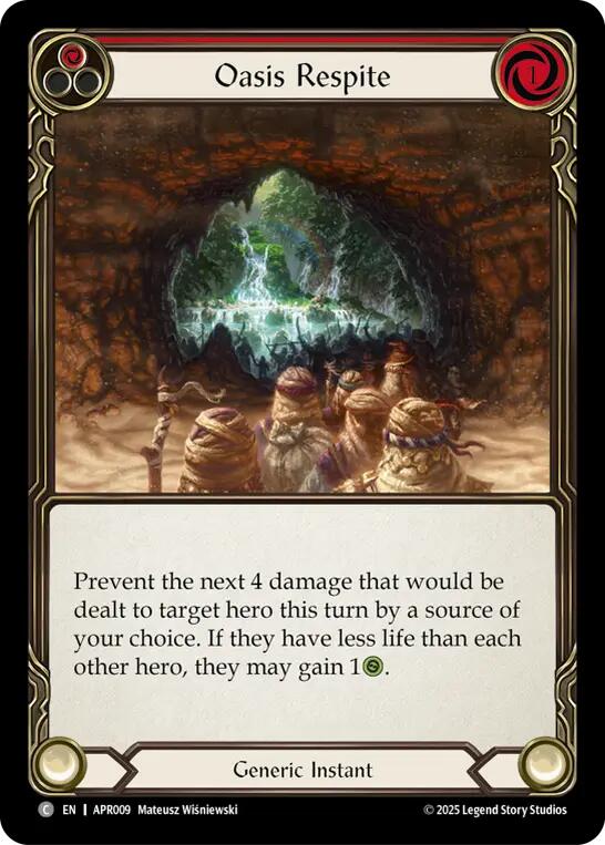 Oasis Respite (Red) [APR009] (Armory Deck: Legends Prism) | Boutique FDB TCG