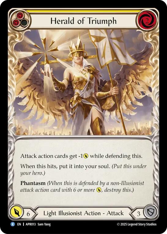 Herald of Triumph (Yellow) [APR013] (Armory Deck: Legends Prism) | Boutique FDB TCG
