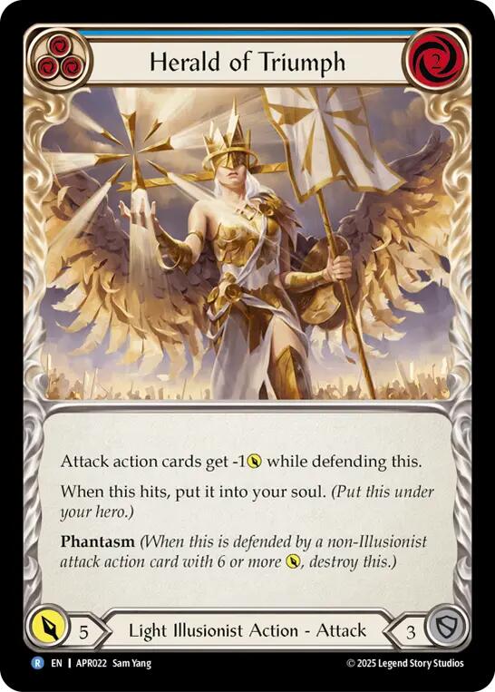 Herald of Triumph (Blue) [APR022] (Armory Deck: Legends Prism) | Boutique FDB TCG