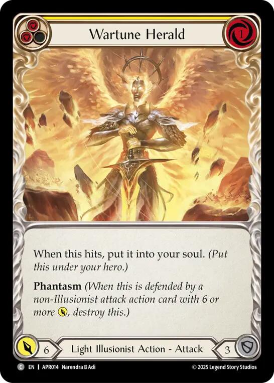 Wartune Herald (Yellow) [APR014] (Armory Deck: Legends Prism) | Boutique FDB TCG