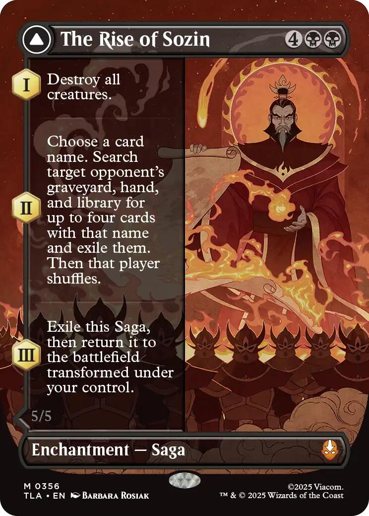 The Rise of Sozin (Borderless) [Avatar: The Last Airbender] | Boutique FDB TCG