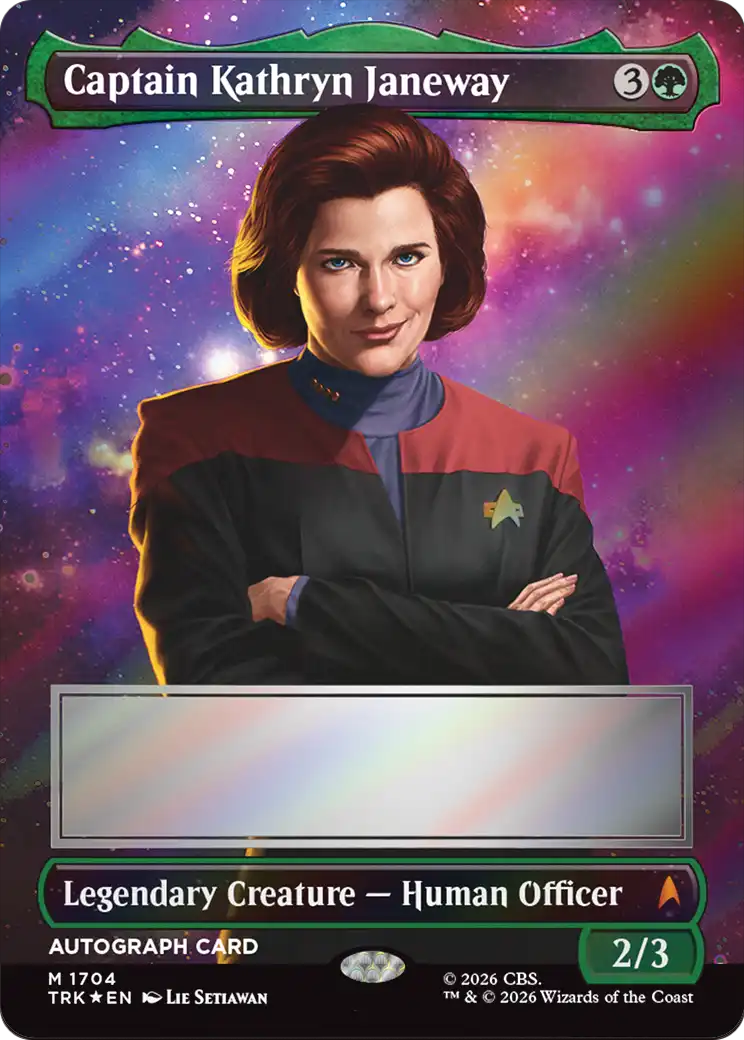 Captain Kathryn Janeway (Borderless) (Signed) [Star Trek] | Boutique FDB TCG