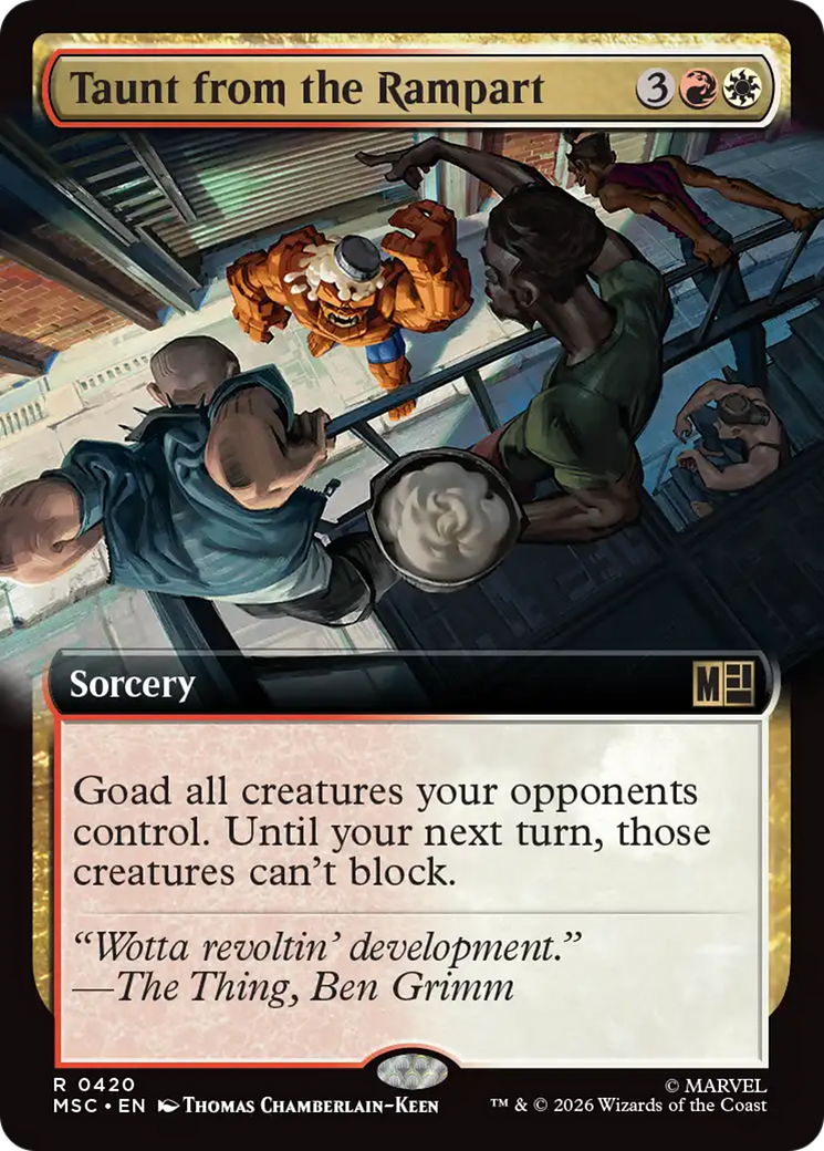 Taunt from the Rampart (Extended Art) [Marvel Super Heroes Commander] | Boutique FDB TCG
