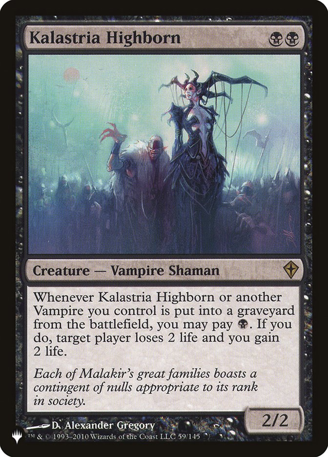 Kalastria Highborn [The List] | Boutique FDB TCG