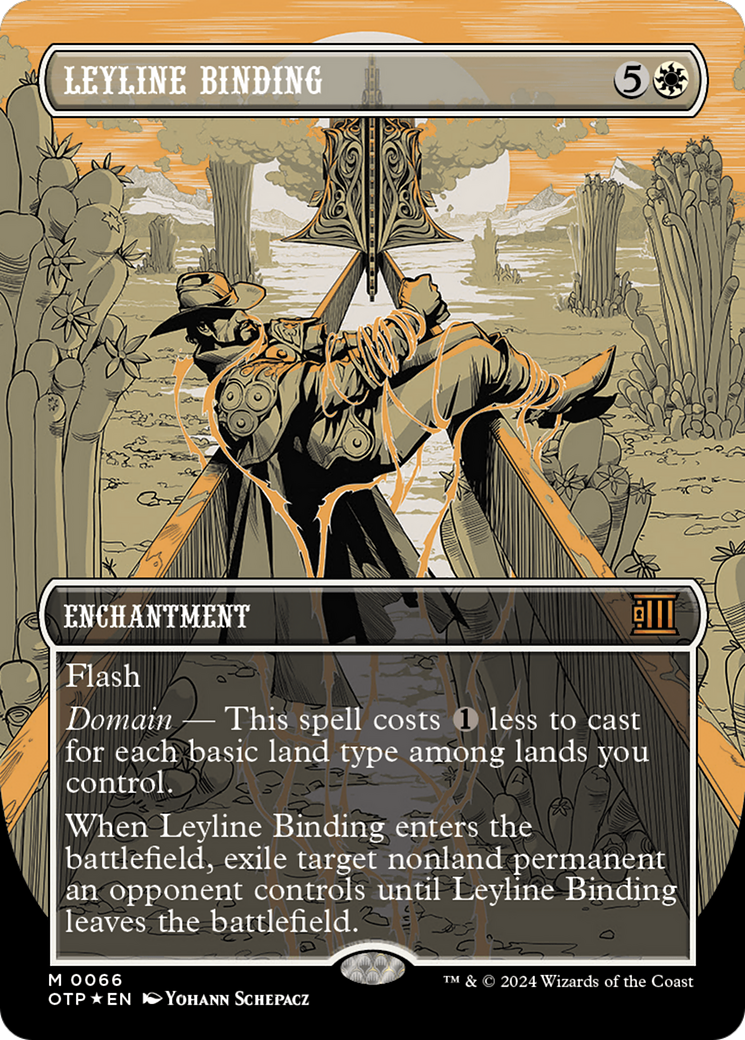 Leyline Binding (Textured Foil) [Outlaws of Thunder Junction: Breaking News] | Boutique FDB TCG