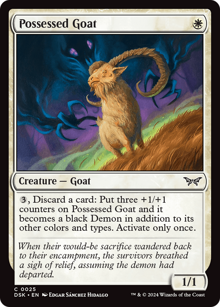 Possessed Goat [Duskmourn: House of Horror] | Boutique FDB TCG