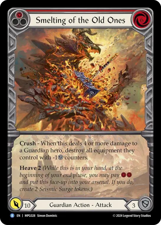 Smelting of the Old Ones (Extended Art) [MPG028] (Mastery Pack Guardian)  Rainbow Foil | Boutique FDB TCG