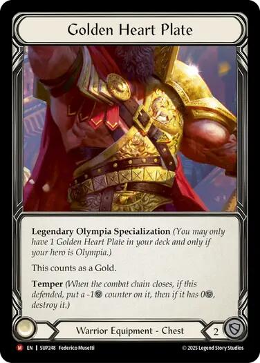 Golden Heart Plate [SUP248] (Super Slam) | Boutique FDB TCG