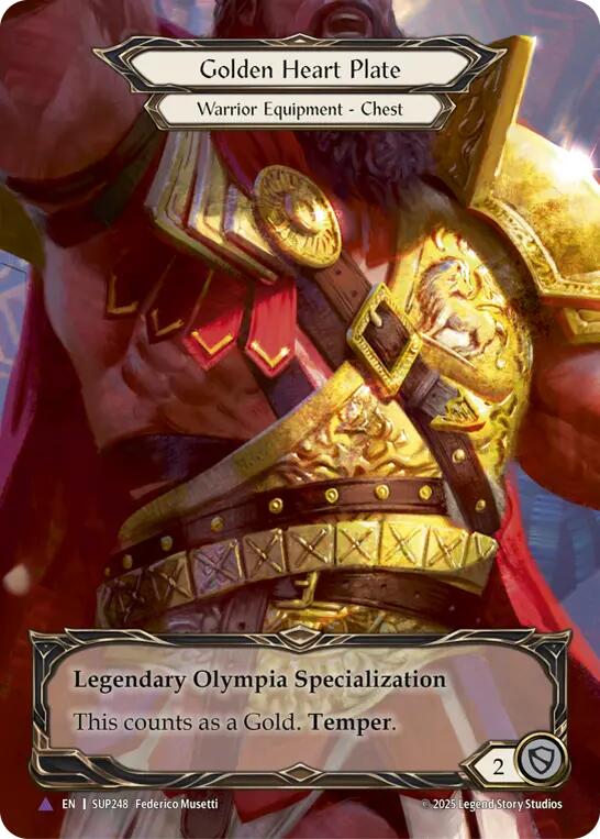 Golden Heart Plate (Marvel) [SUP248] (Super Slam)  Cold Foil | Boutique FDB TCG