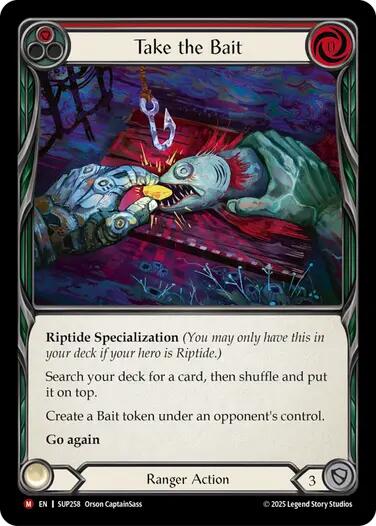 Take the Bait (Red) [SUP258] (Super Slam)  Rainbow Foil | Boutique FDB TCG