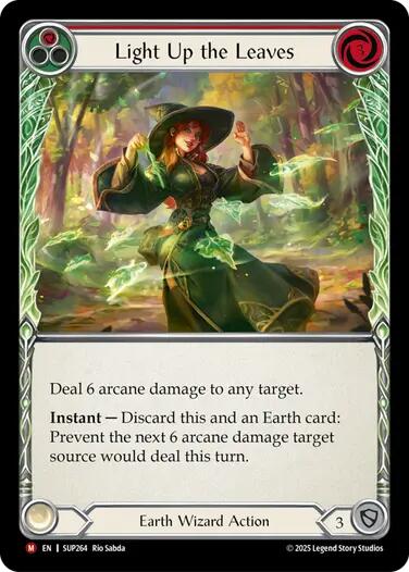 Light Up the Leaves (Red) [SUP264] (Super Slam)  Rainbow Foil | Boutique FDB TCG