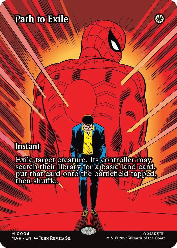 Path to Exile (Borderless) [Marvel's Spider-Man: Eternal-Legal] | Boutique FDB TCG