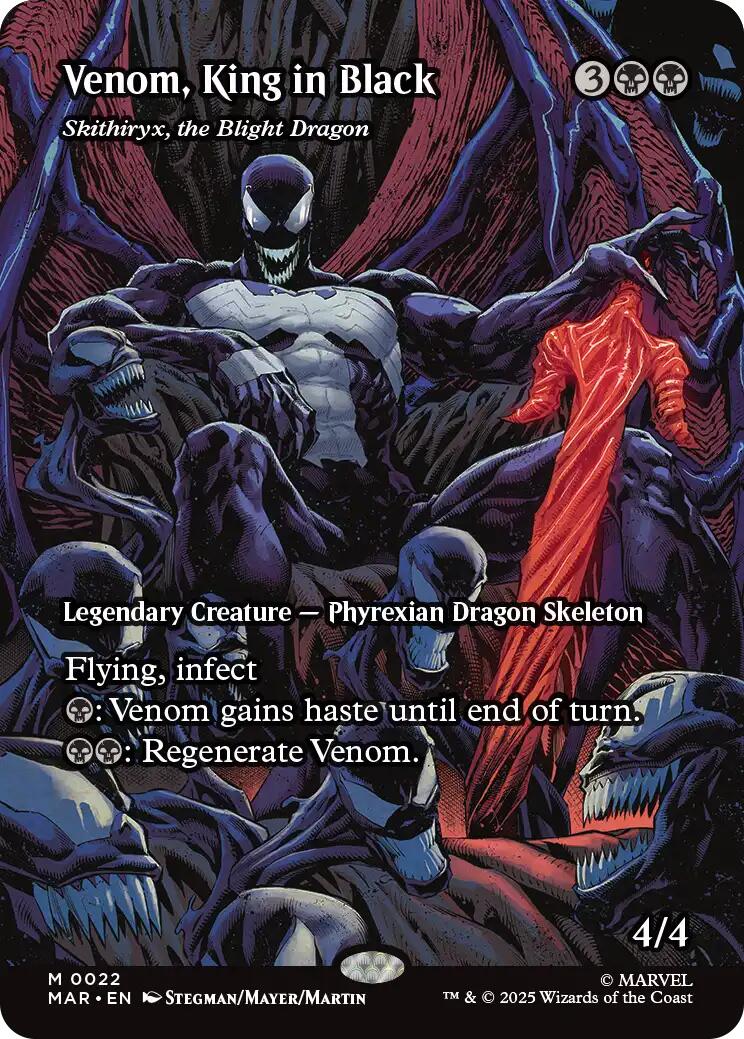 Venom, King in Black - Skithiryx, the Blight Dragon (Borderless) [Marvel's Spider-Man: Eternal-Legal] | Boutique FDB TCG