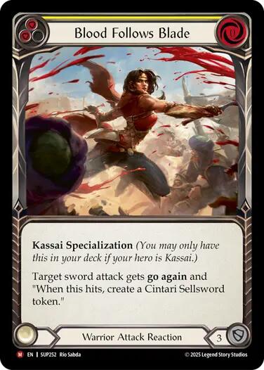 Blood Follows Blade [SUP252] (Super Slam)  Rainbow Foil | Boutique FDB TCG