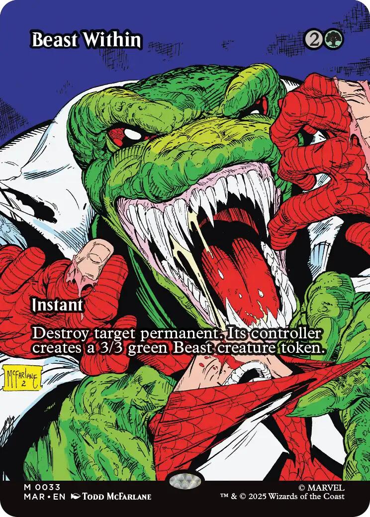 Beast Within (Borderless) [Marvel's Spider-Man: Eternal-Legal] | Boutique FDB TCG