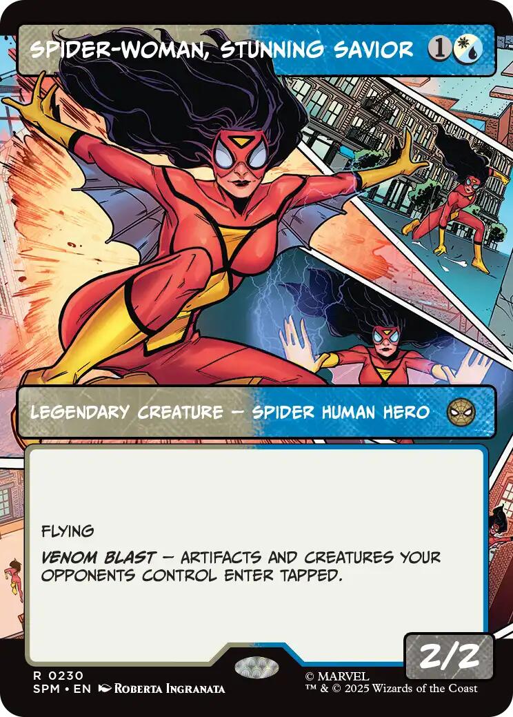 Spider-Woman, Stunning Savior (Borderless) [Marvel's Spider-Man] | Boutique FDB TCG