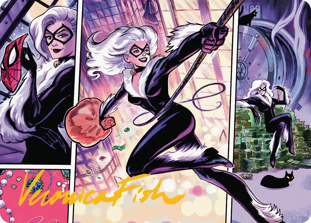 Black Cat, Cunning Thief Art Card (Gold-Stamped Signature) [Marvel's Spider-Man Art Series] | Boutique FDB TCG