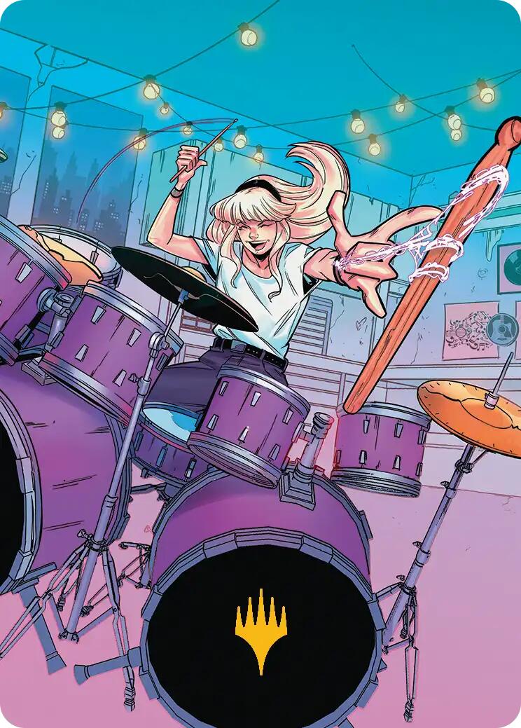 Gwen Stacy Art Card (Gold-Stamped Planeswalker Symbol) (34/54) [Marvel's Spider-Man Art Series] | Boutique FDB TCG