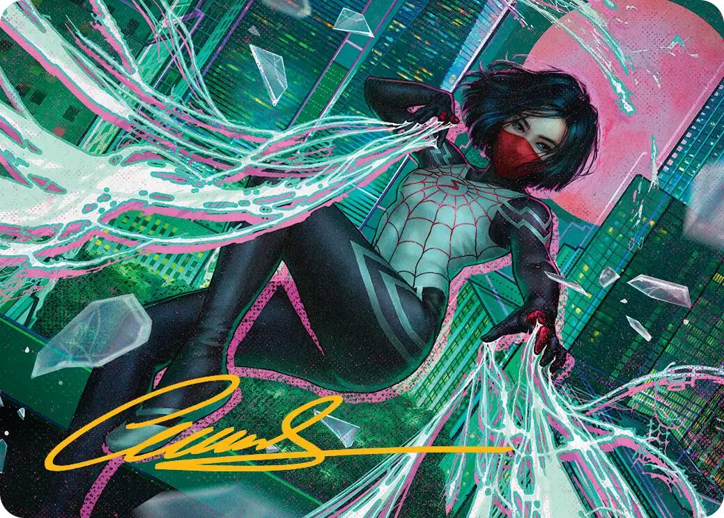Silk, Web Weaver Art Card (29/54) (Gold-Stamped Signature) [Marvel's Spider-Man Art Series] | Boutique FDB TCG