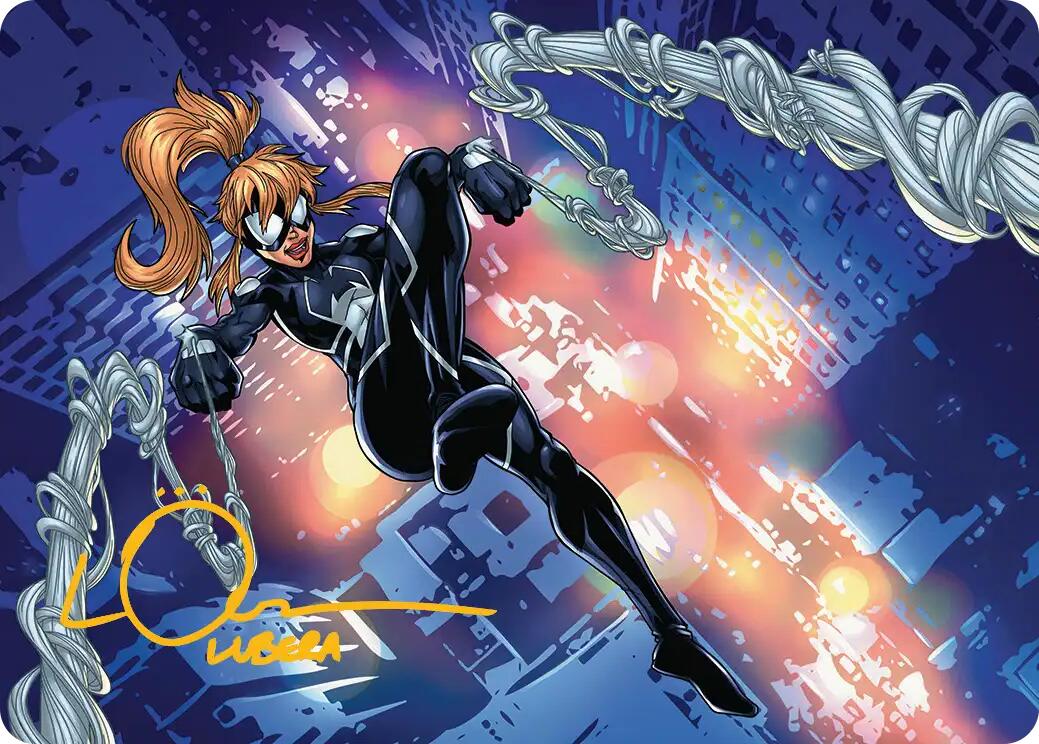 Arana, Heart of the Spider Art Card (Gold-Stamped Signature) [Marvel's Spider-Man Art Series] | Boutique FDB TCG