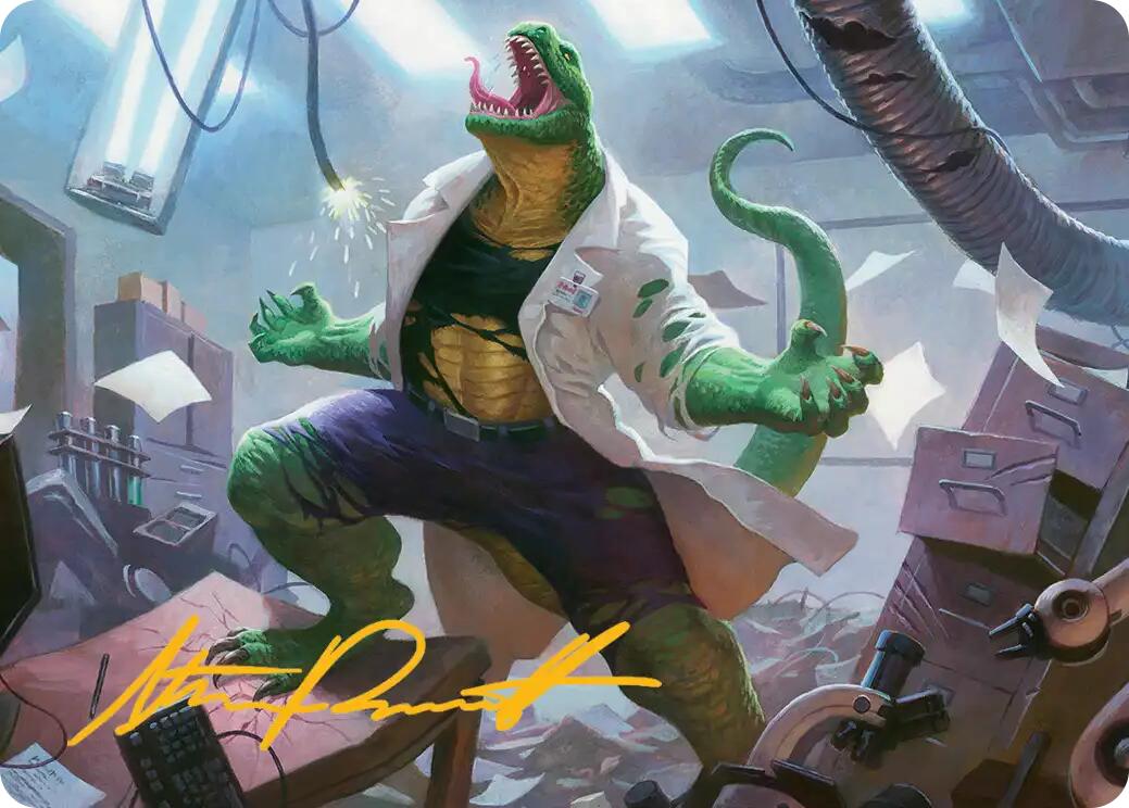 Lizard, Connors's Curse Art Card (Gold-Stamped Signature) [Marvel's Spider-Man Art Series] | Boutique FDB TCG