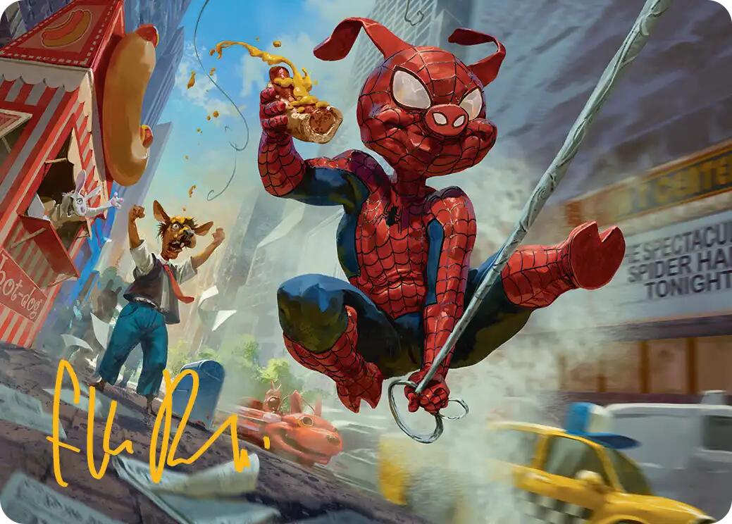 Spider-Ham, Peter Porker Art Card (Gold-Stamped Signature) [Marvel's Spider-Man Art Series] | Boutique FDB TCG