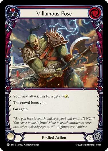 Villainous Pose (Red) [SUP120] (Super Slam) | Boutique FDB TCG