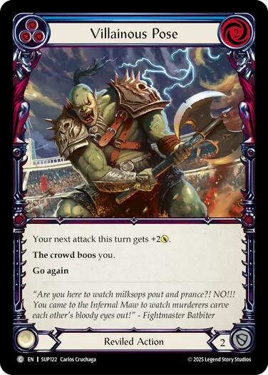 Villainous Pose (Blue) [SUP122] (Super Slam) | Boutique FDB TCG