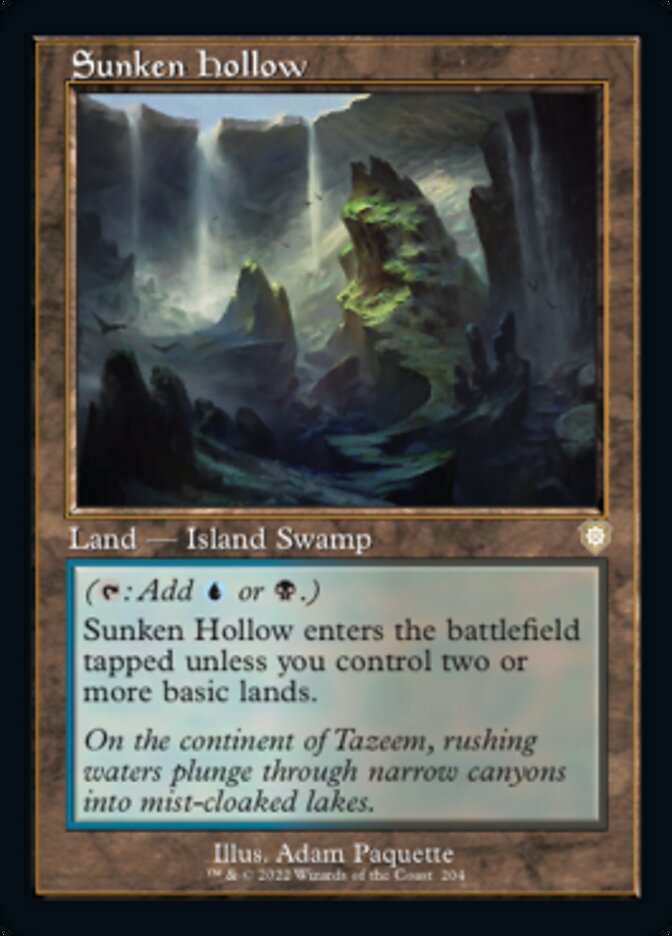 Sunken Hollow (Retro) [The Brothers' War Commander] | Boutique FDB TCG