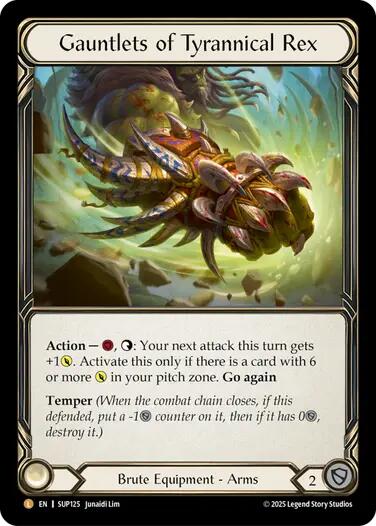 Gauntlets of Tyrannical Rex [SUP125] (Super Slam)  Cold Foil | Boutique FDB TCG