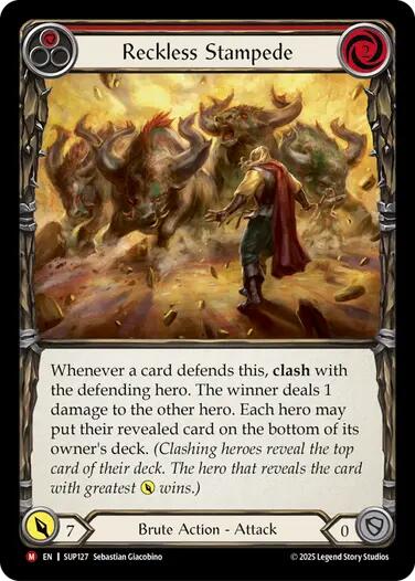 Reckless Stampede [SUP127] (Super Slam)  Rainbow Foil | Boutique FDB TCG