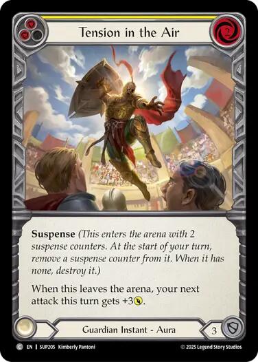 Tension in the Air (Yellow) [SUP205] (Super Slam)  Rainbow Foil | Boutique FDB TCG