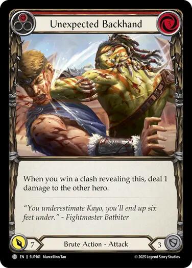Unexpected Backhand (Red) [SUP161] (Super Slam) | Boutique FDB TCG