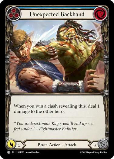 Unexpected Backhand (Blue) [SUP163] (Super Slam) | Boutique FDB TCG