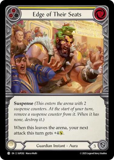 Edge of Their Seats (Yellow) [SUP202] (Super Slam)  Rainbow Foil | Boutique FDB TCG