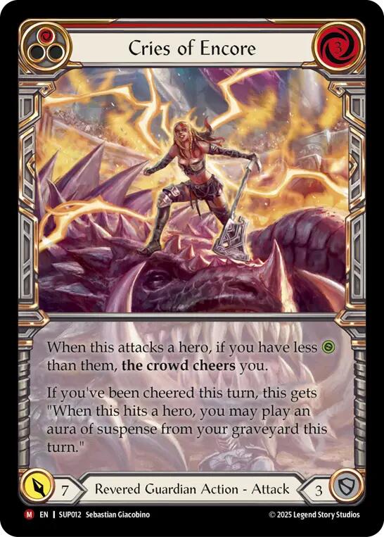 Cries of Encore (Extended Art) [SUP012] (Super Slam)  Cold Foil | Boutique FDB TCG