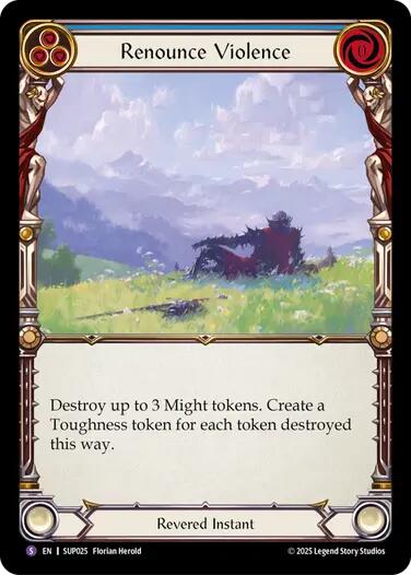 Renounce Violence [SUP025] (Super Slam)  Rainbow Foil | Boutique FDB TCG