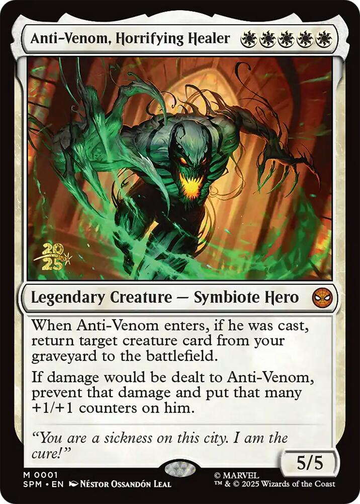 Anti-Venom, Horrifying Healer [Marvel's Spider-Man Prerelease Promos] | Boutique FDB TCG