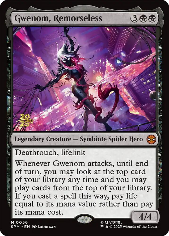 Gwenom, Remorseless [Marvel's Spider-Man Prerelease Promos] | Boutique FDB TCG