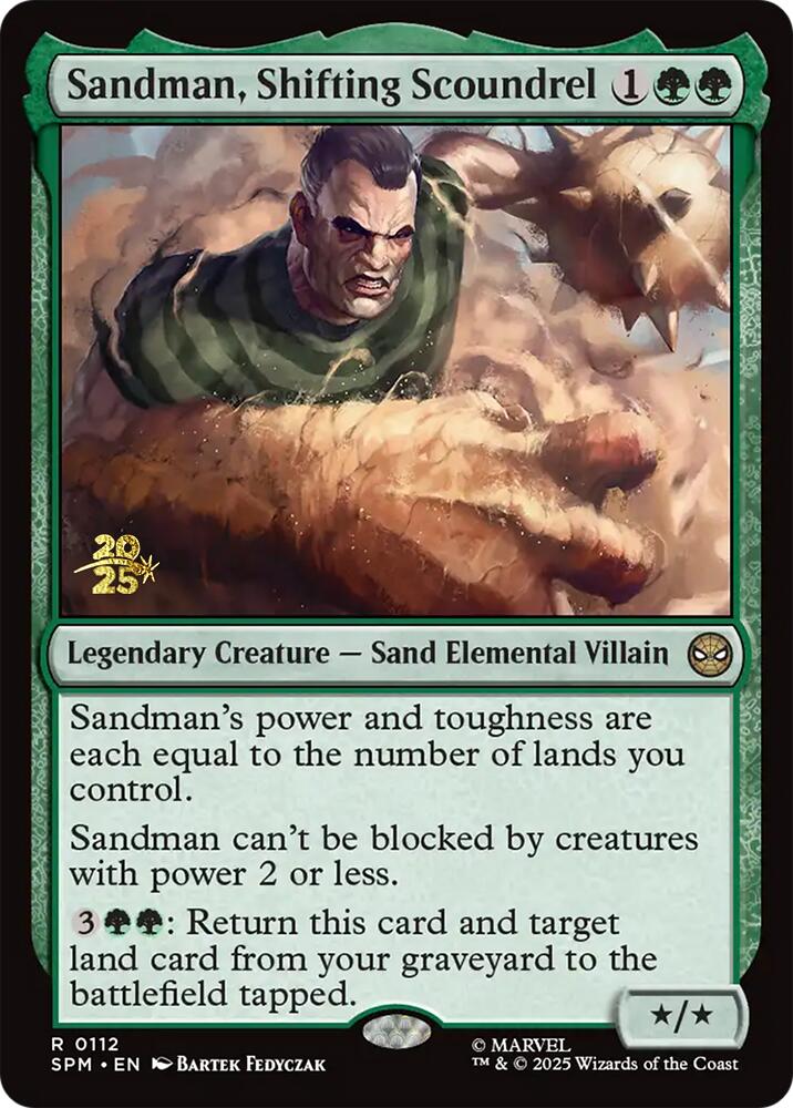 Sandman, Shifting Scoundrel [Marvel's Spider-Man Prerelease Promos] | Boutique FDB TCG