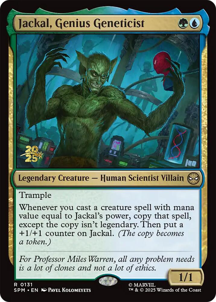 Jackal, Genius Geneticist [Marvel's Spider-Man Prerelease Promos] | Boutique FDB TCG
