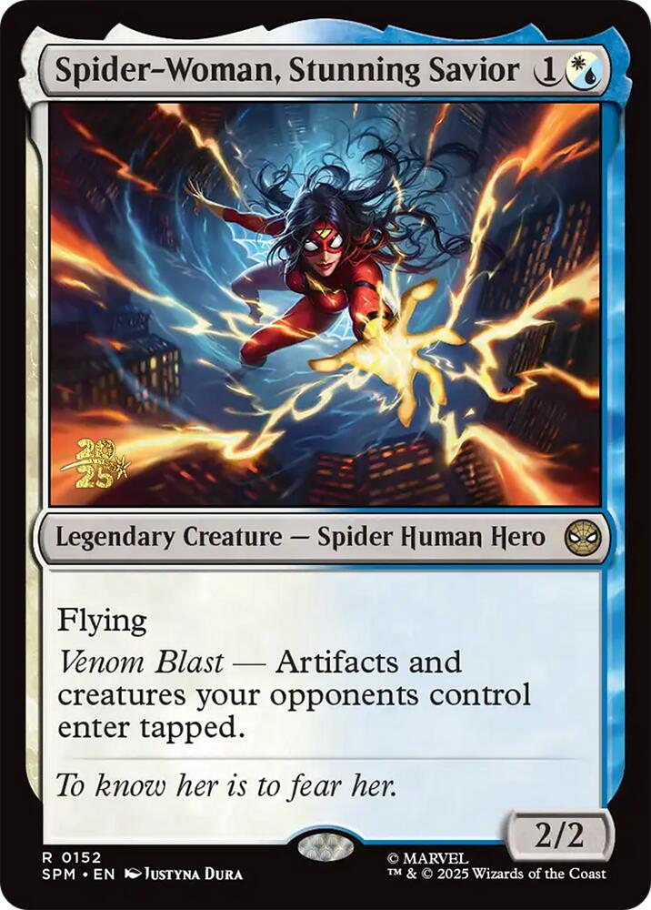 Spider-Woman, Stunning Savior [Marvel's Spider-Man Prerelease Promos] | Boutique FDB TCG