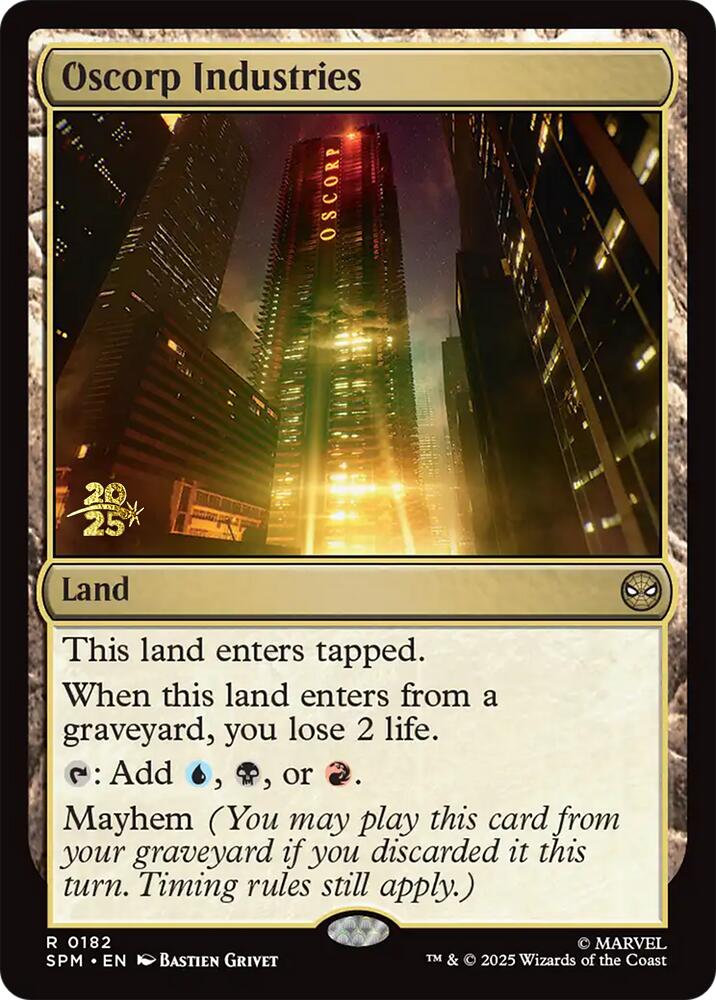 Oscorp Industries [Marvel's Spider-Man Prerelease Promos] | Boutique FDB TCG