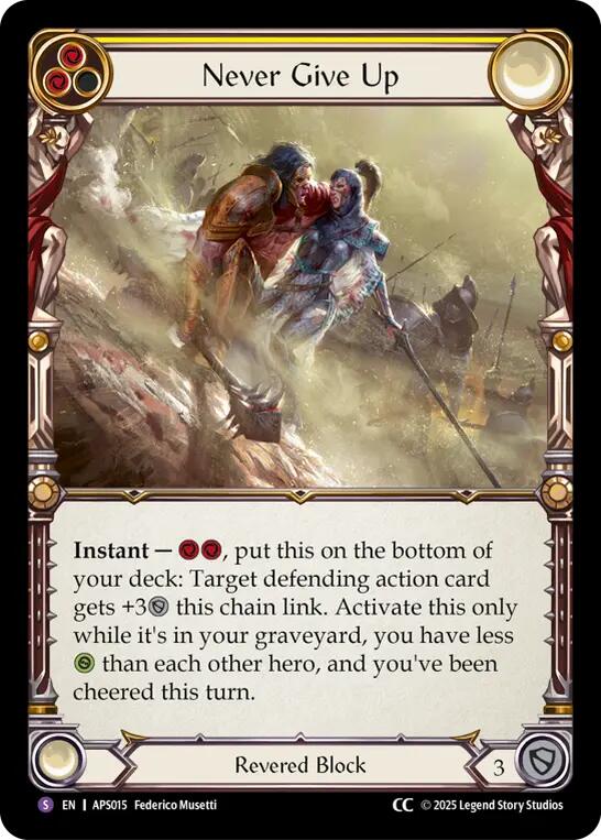 Never Give Up [ASP015] (Armory Deck: Pleiades) | Boutique FDB TCG